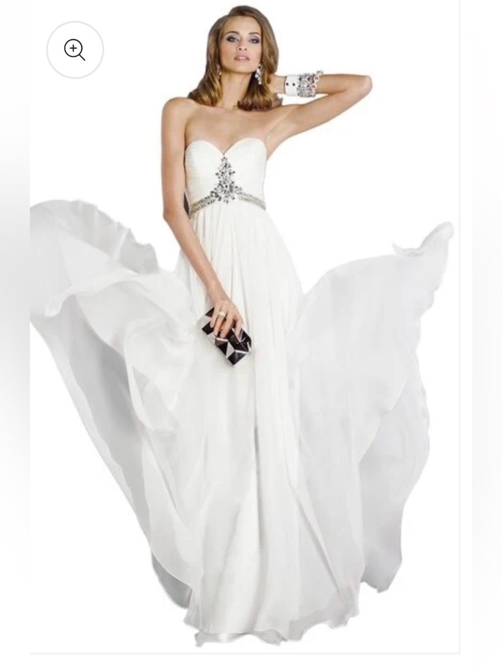 strapless sweetheart long gown from the B'Dazzle collection by Alyce Paris